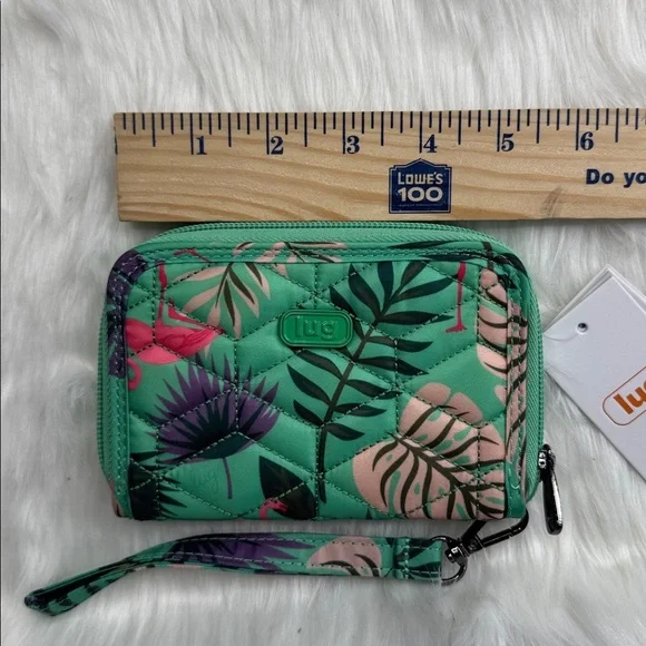 Lug Rodeo 2 Wallet Flamingo Mint new with tags nwt floral tropical Florida print - Picture 2 of 5